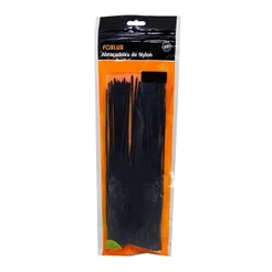 Abraçadeira Nylon Foxlux 100mm x 2,5mm Preto - Embalagem com 100 Unidades