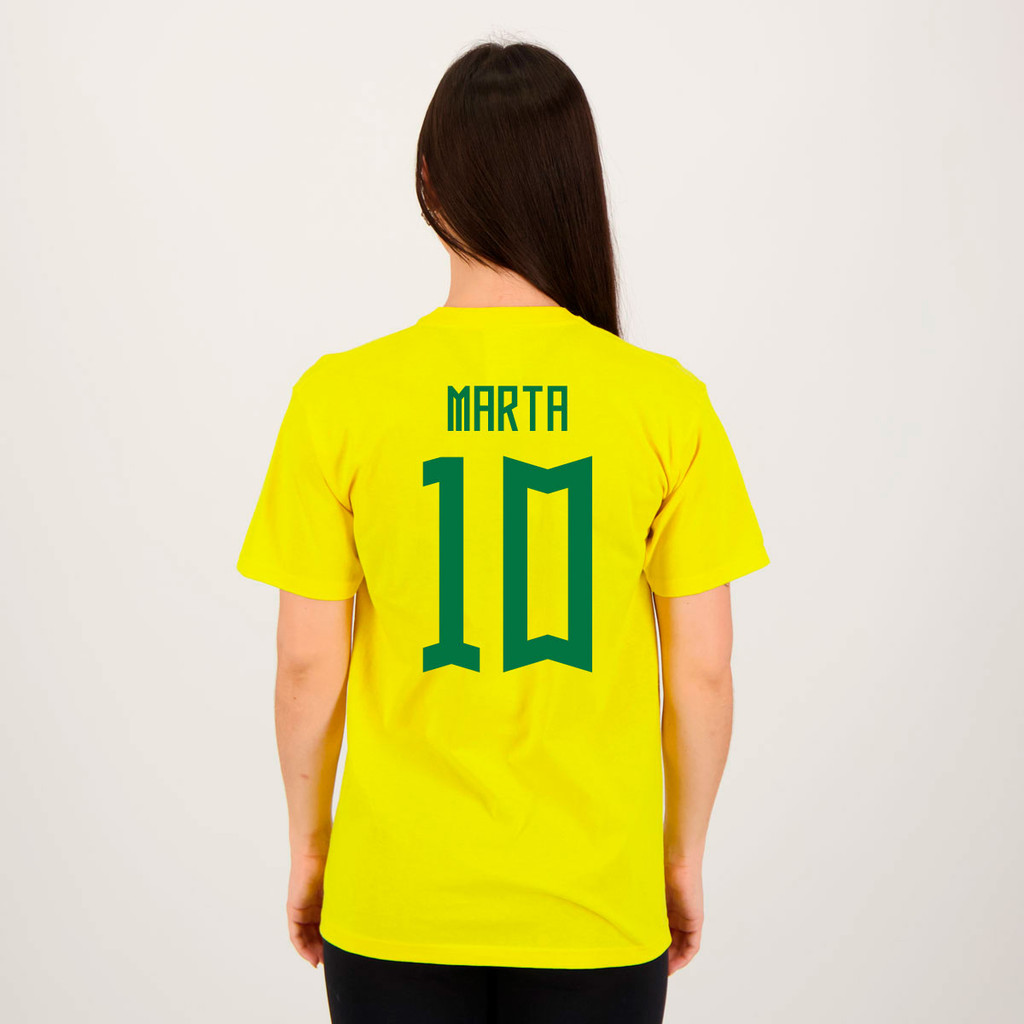 Camisa Brasil Marta 10 Amarela em Oferta na Shopee