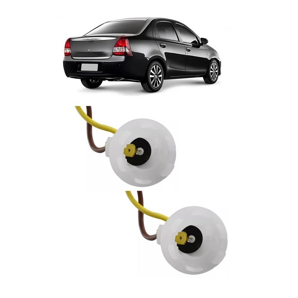 Par Soquete Lampada Lanterna Seta Ré 1 Polo Etios 2013 a 2019