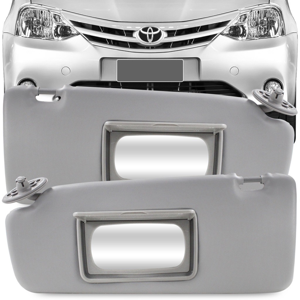 Quebra Sol Etios Hatch Sedan 2012 A 2020 Cinza Com Espelho em Oferta na Shopee