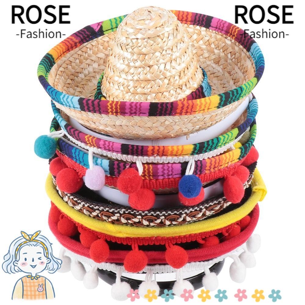 ROSEGOODS Chapéu Mexicano Criativo Colorido Mini Sombrero Tiaras