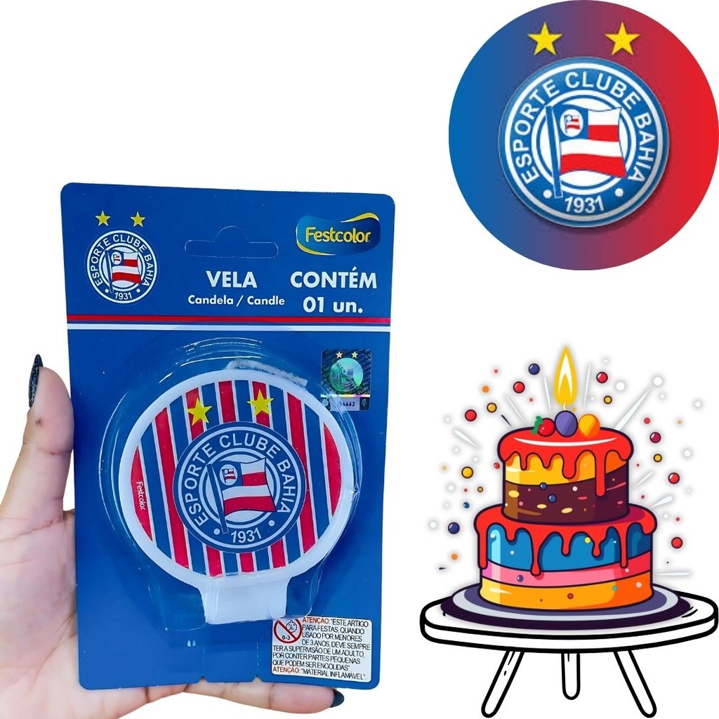 VELA  BAHIA OFICIAL FESTCOLOR em Oferta na Shopee