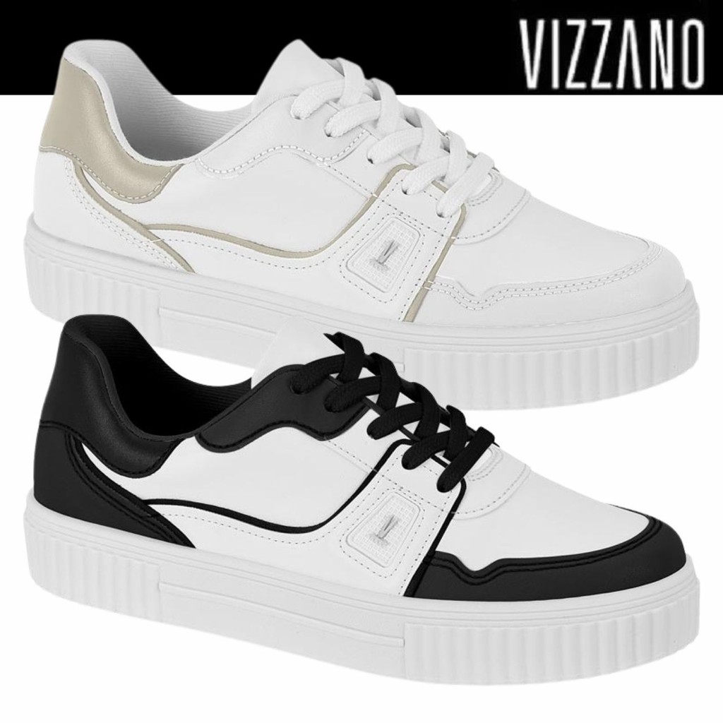 Tênis Feminino Vizzano Casual Plataforma Pelica Elegante Conforto em Oferta na Shopee