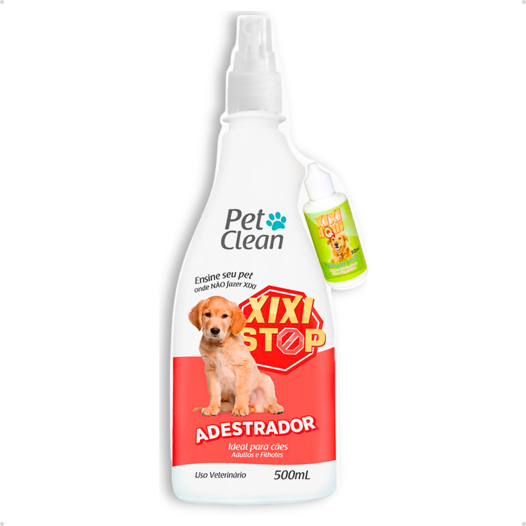 Kit Educador Adestrador Sanitário para Cachorro Xixi Stop 500 ml + Xixi Sim 30 ml - Pet Clean - Pets