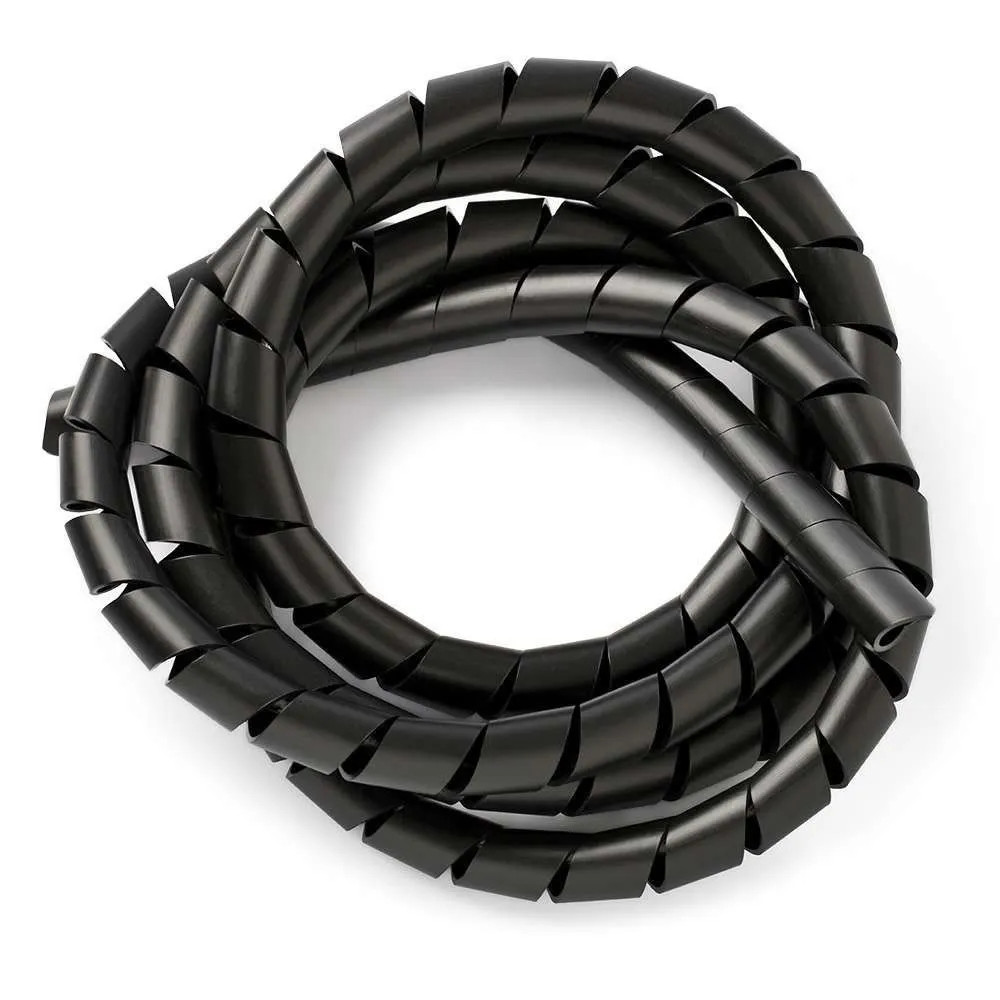 KIT 50 MTS ESPIRAL ORG. DE FIO/CABO, COR: PRETO, PCTE 10 MTS