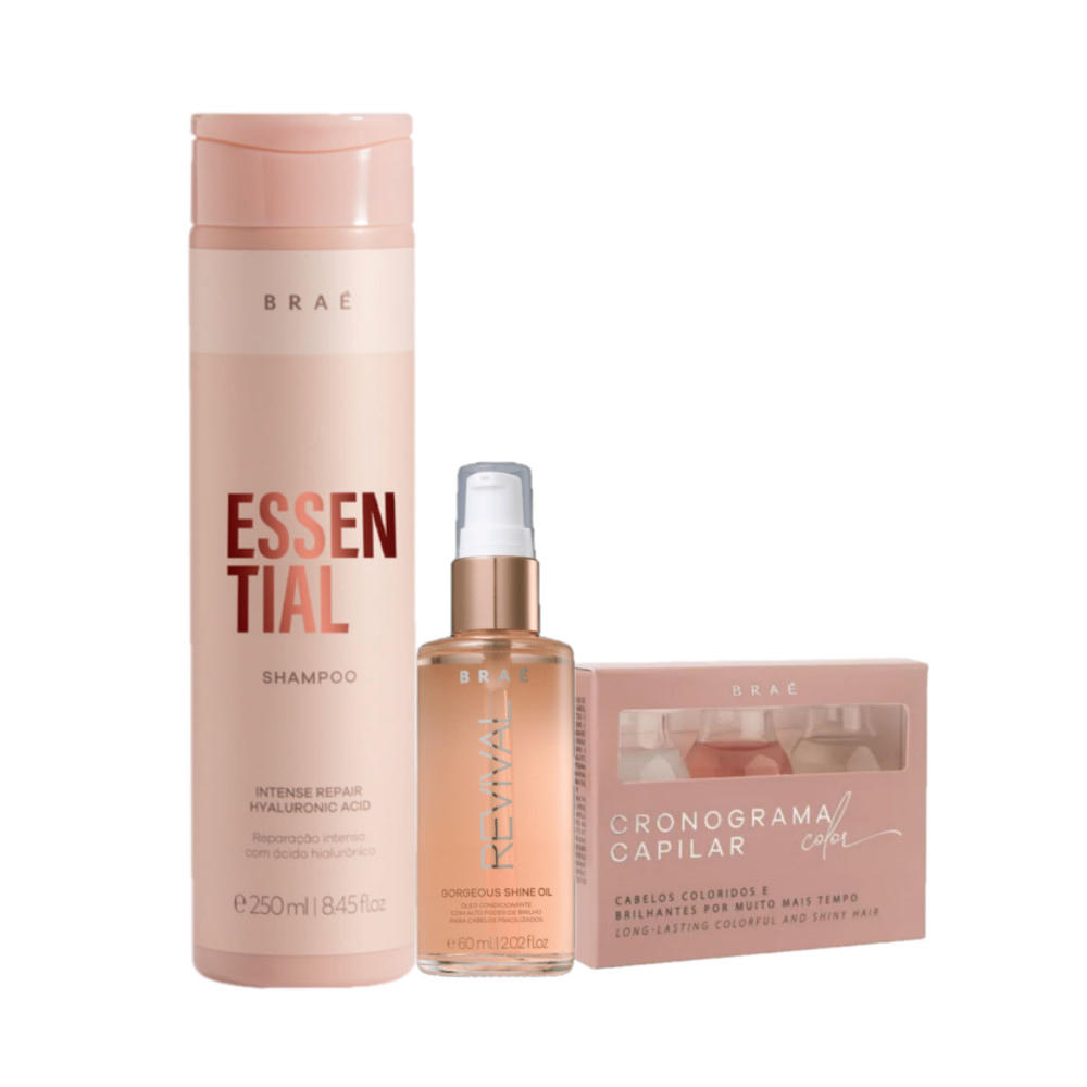 Kit Braé Essential Cronograma Color Revival Óleo (3 produtos)
