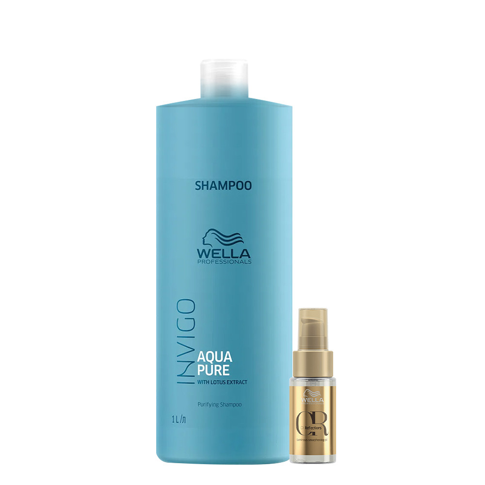 Kit Wella Professionals Invigo Balance Acqua Pure Shampoo 1L e Oil Reflections 30ml (2 produtos) em Oferta na Shopee