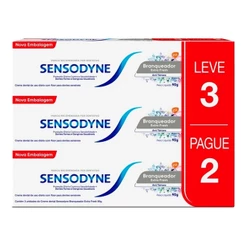 Kit Creme Dental Sensodyne Branqueador Extra Fresh 90g Leve 3 Pague 2