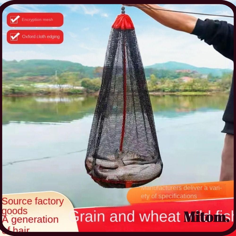 Saco De Pesca MITOM , Gaiola De Peixe De Nylon Verde , De Dobrável Leve em Oferta na Shopee