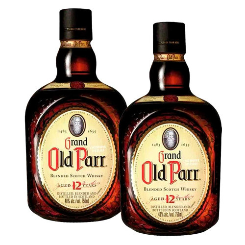 Kit Whisky Old Parr 12 anos 750ml Com 2 unidades - Food & Beverages
