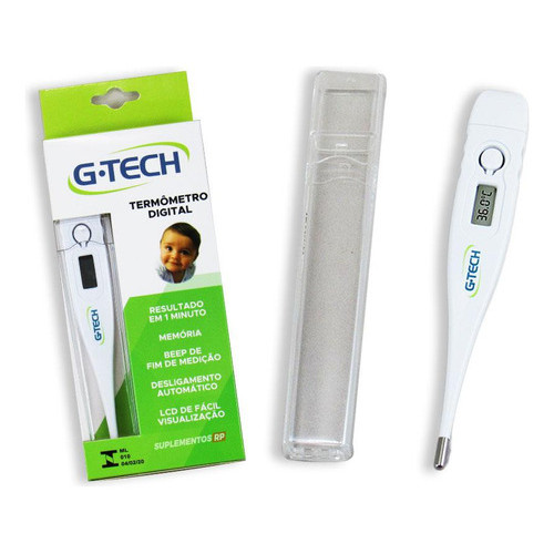 Termômetro Clínico Axilar Digital Febre Th1027 Branco G-tech