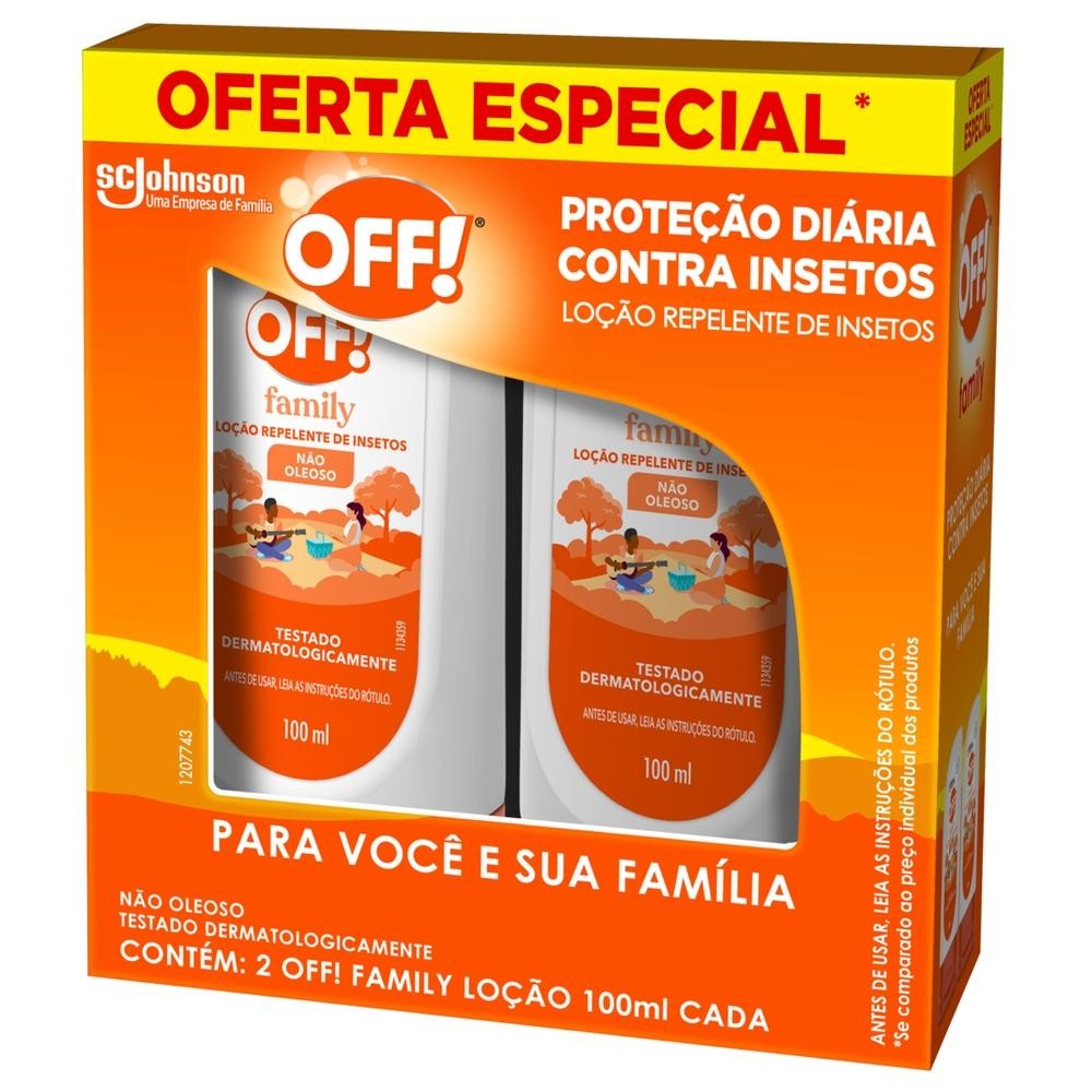 Pack Repelente Loção Off! Family Squeeze 2 Unidades 100ml Cada - Beauty