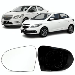 Lente Espelho Retrovisor Onix Prisma 2012 2013 á 2019 Com Base