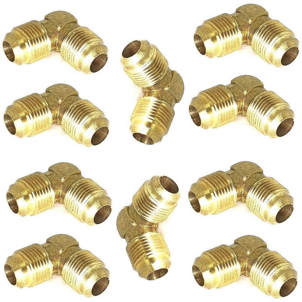 KIT 10 COTOVELO JOELHO COBRE 1/2 SAE X 1/2 SAE MACHO FLANGE