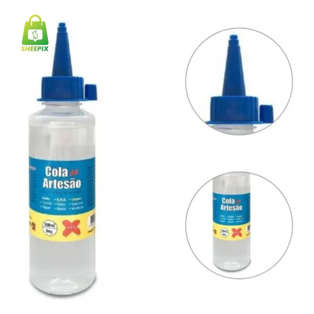 COLA DO ARTESÃO SILICONE MAKE+ 100ML PARA EVA TECIDO PAPEL - CAIXA COM 12 UNIDADES