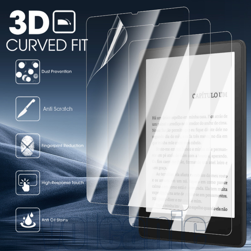 Filme De Hidrogel TPU Para Leitor Eletrônico De 5 Unidades-Proteção Ultrafino E-book-Kindle Paperwhite 2024 7o Cobertura