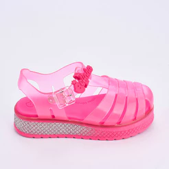Sandália Infantil Menina Kidy Gloss Belinha Brilho Glitter Fashion Estilosa Confortável Leve