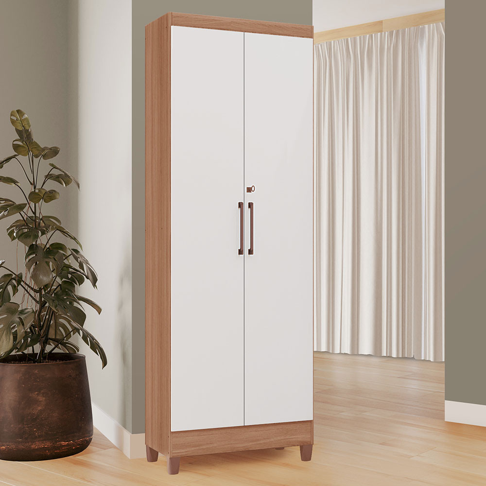 Armário Multiuso Lite 100% MDF Tuboarte 2 portas com Chave e kit de pés em Oferta na Shopee