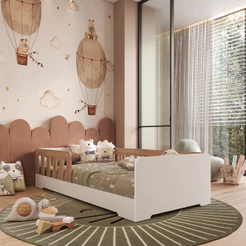 Cama Infantil Montessoriana Solteiro em MDF Tony Mobikasa