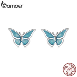 Brincos De Prata Esterlina 925 Com Design Original BAMOER , Joias De Borboleta , Presentes Para Mulheres