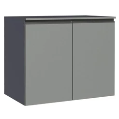 Balcão 80 Cm 2 Portas Suspenso Cinza Nice Madesa Cinza