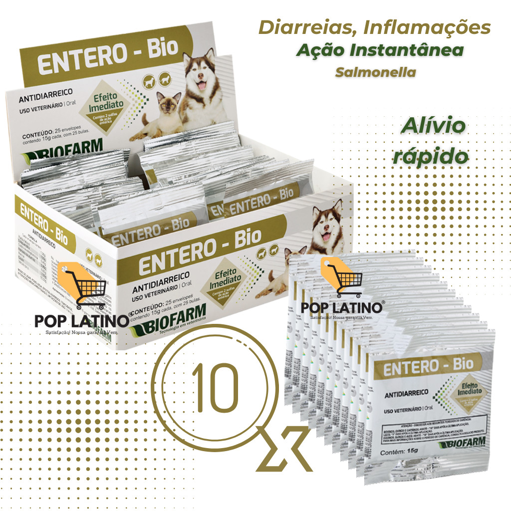 Antidiarreico Para Cães e Gatos Entero Bio | Efeito Instantâneo em 10 Min | Cachorro, Pet, Gato, Pet shop