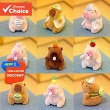 13-15cm Capivara Chaveiro De Pelúcia Mochila Pingente Bonito Animal Boneca Brinquedo Para Meninos Meninas Presente Anive