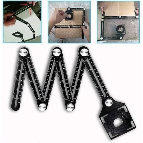 Regua Multi Ângulos P/ Cortar Piso Azulejo Azulegista Medida em Oferta na Shopee