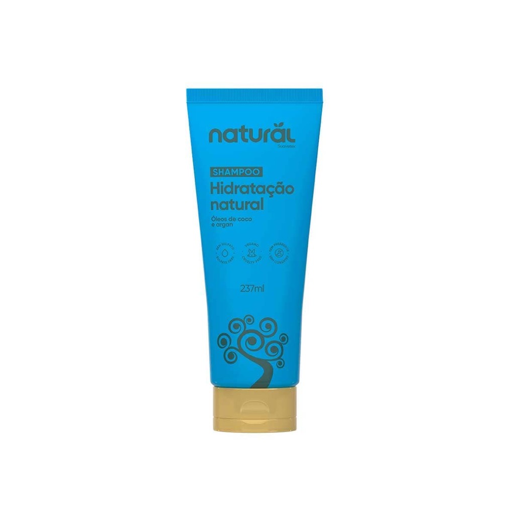 Shampoo Vegano Natural Oleo de Coco e Argan 237ml