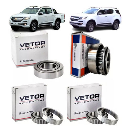 Kit 4 Rolamento Diferencial Dianteiro S10 89249 86649 501349