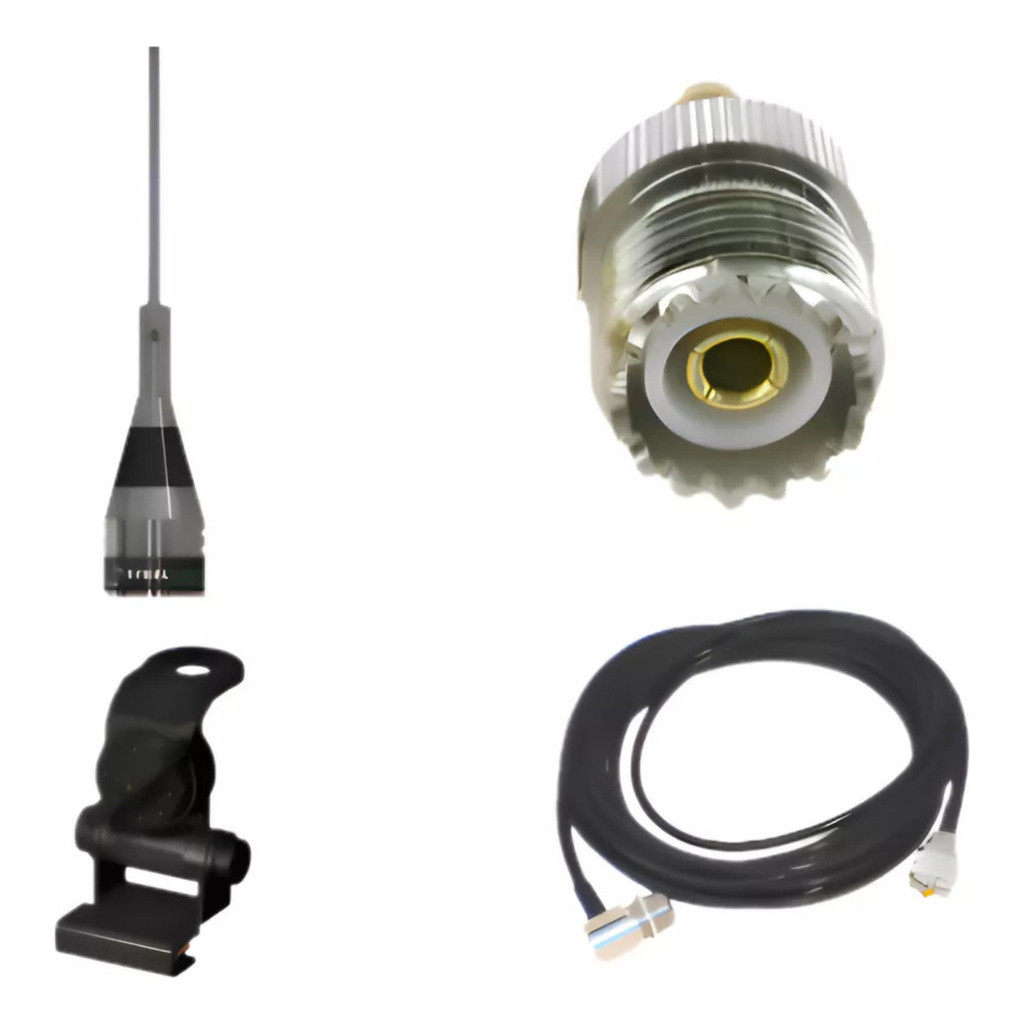 Kit 1 Antena M Vhf1/4 Cabo Sp Mala Mini Baofeng 739 Ap0186