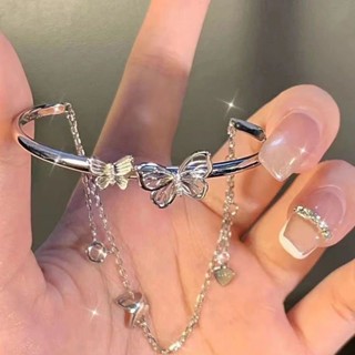 Pulseira borboleta meia corrente meio pulseira borboleta coração flor de ameixa pulseira sino requintada em Oferta na Shopee