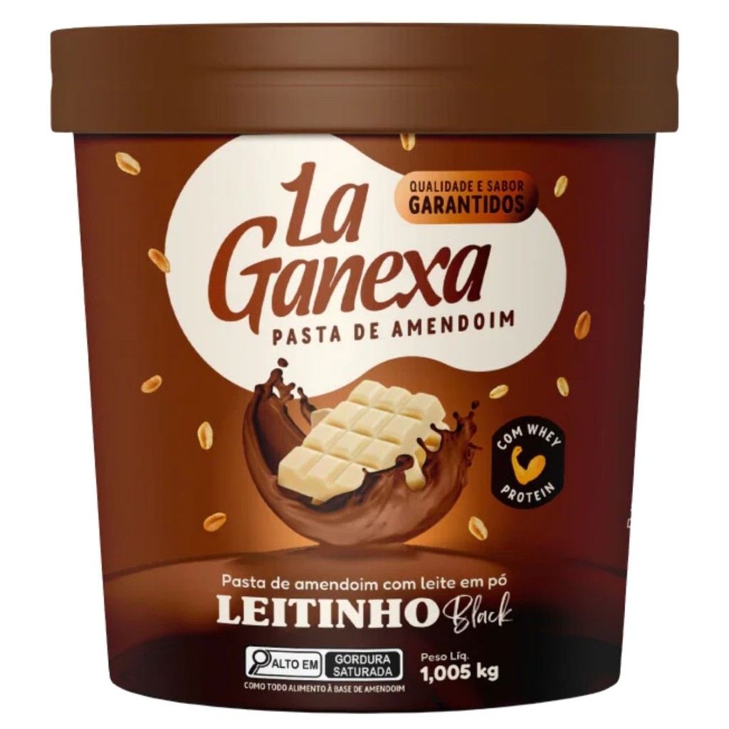 La Ganexa Pasta de Amendoim Pote 450g Sabor Leitinho Black - Health