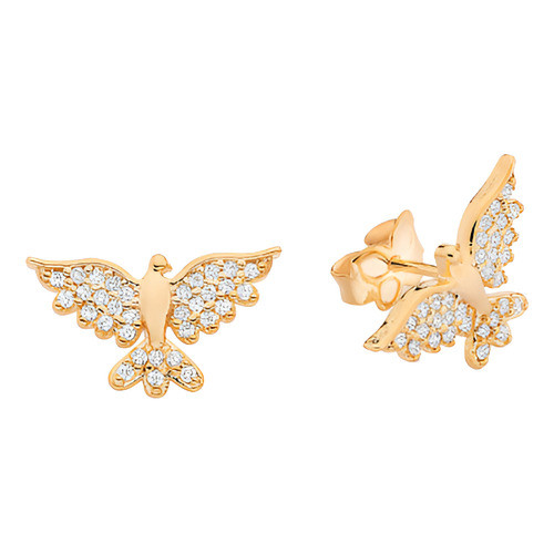 Brinco Rommanel Espírito Santo Com 64 Zircônias 527344 em Oferta na Shopee