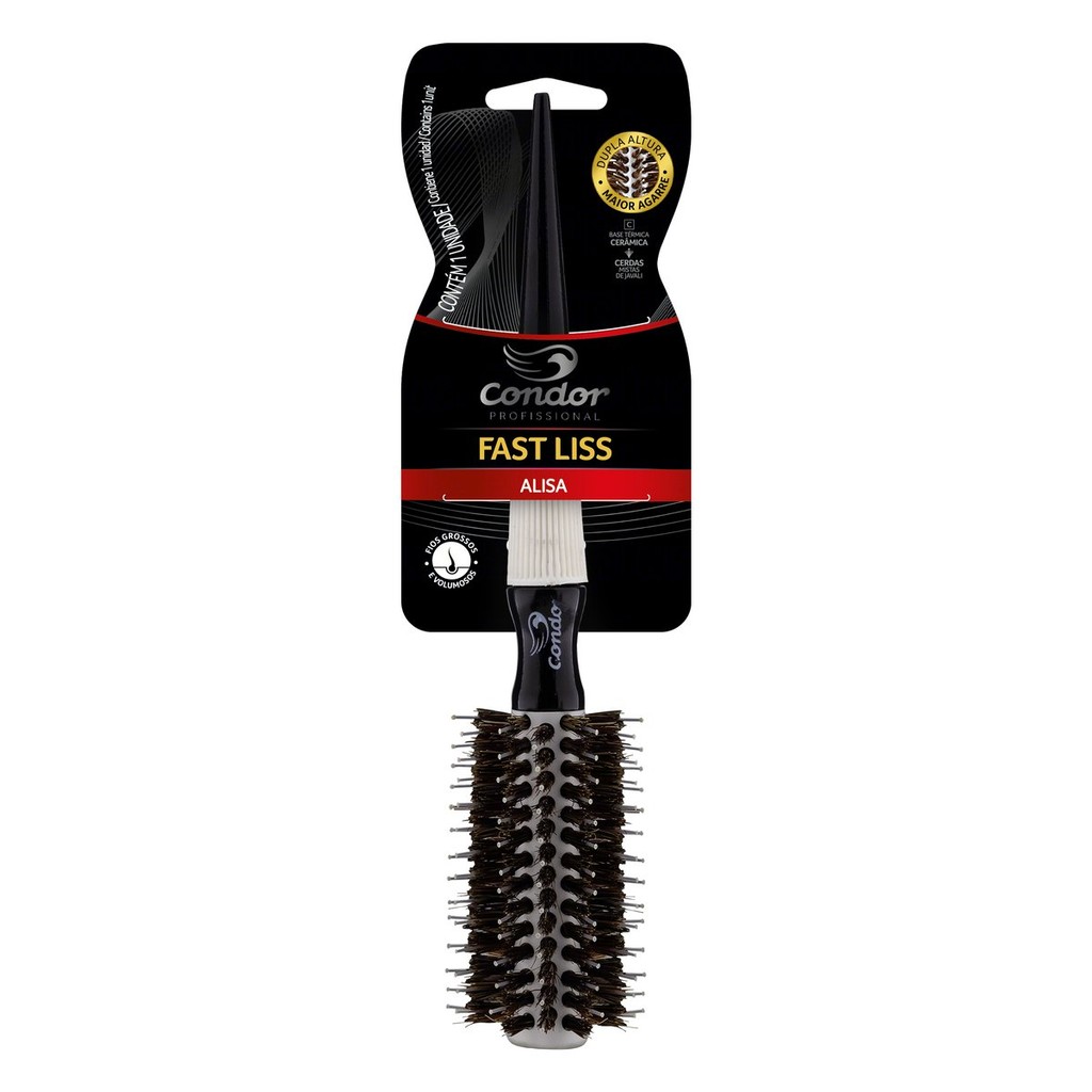 Escova Para Cabelo Profissional Condor Fast Liss Ref. 7611 em Oferta na Shopee