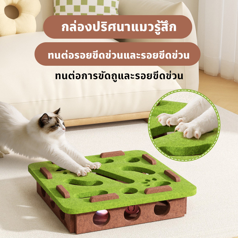 SKISOPGO ของเล่นแมว ของเล่นปริศนาแมว กล่องปริศนาแมวรู้สึก มีหลายสไตล์ - ภาพที่ 6