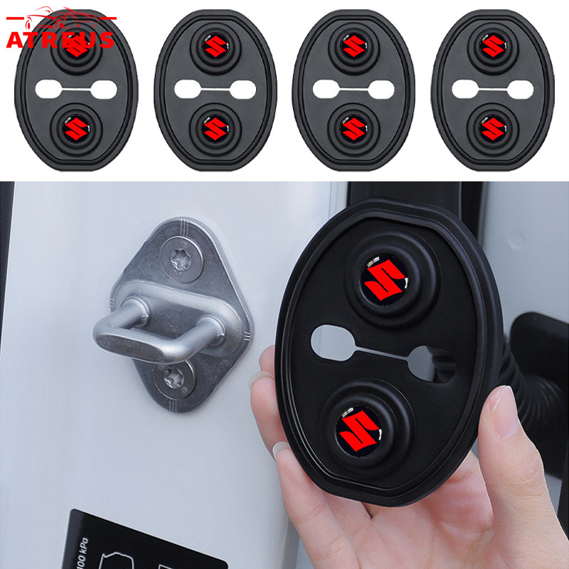 1/4Pcs Suzuki Amortecedor Batedor Fechadura Borracha Protetor Porta Carro Para Suzuki Grand Vitara Jimny Swift