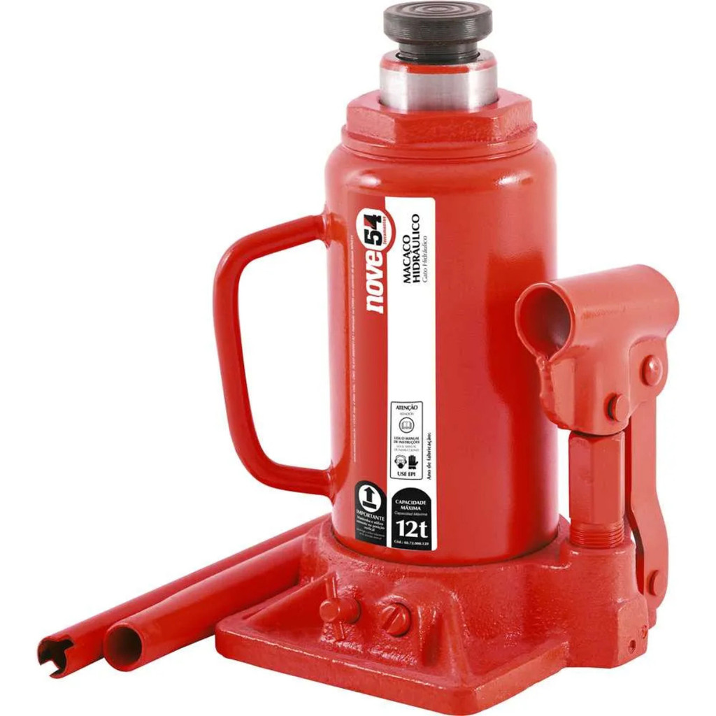 Macaco Hidráulico Tipo Garrafa 12 Toneladas Com Alça Nove54 em Oferta na Shopee