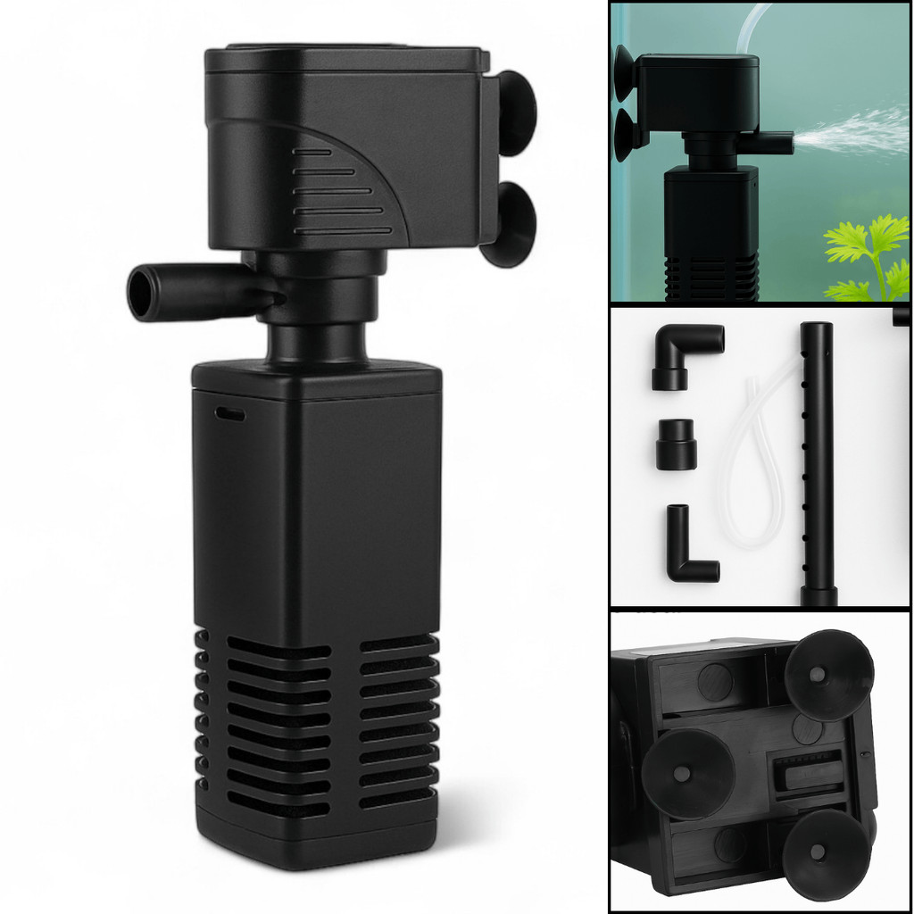 Filtro Interno Aquário 400lh Submerso Com Bomba Aerador Oxigenador Aquarios Terrarios até 40 Litros