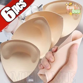2/6 Unidades De Almofadas De Sutiã Push Up Removíveis-Copo De Peito Para Intensificadores De Seios-Roupa Íntima Invisíve