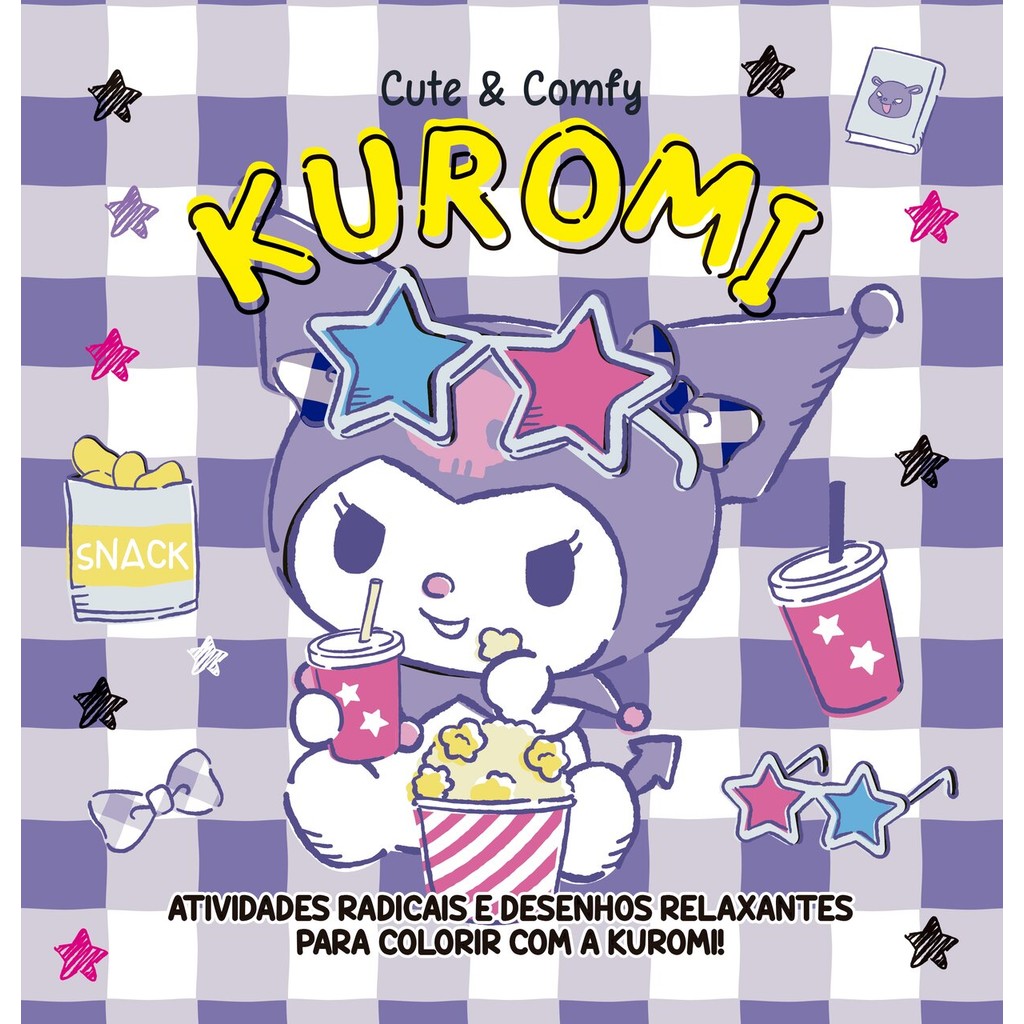 Kuromi Cute & Comfy - Livro para Colorir Infantil em Oferta na Shopee