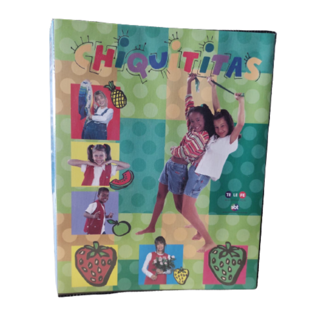 Fichário Caderno Escolar Argola Chiquititas Verde Frutas