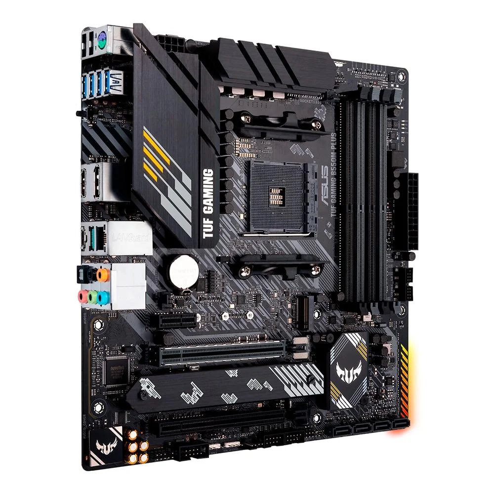 Placa Mãe Asus TUF Gaming B550M Plus AMD AM4 DDR4 M.2 NVMe mATX Ryzen 3000 4000 5000