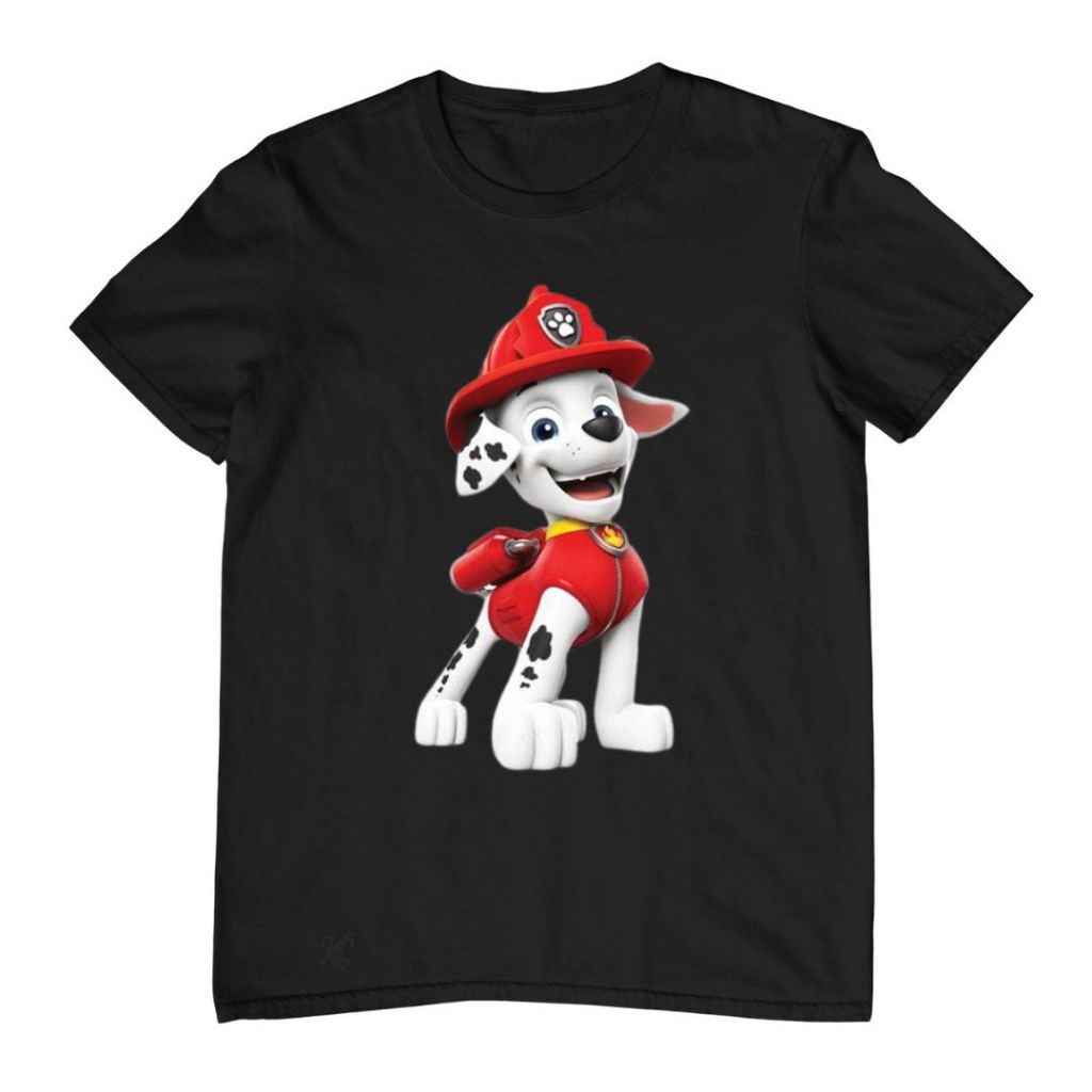 Camiseta Infantil Estampada Patrulha Canina Personagem Marshall