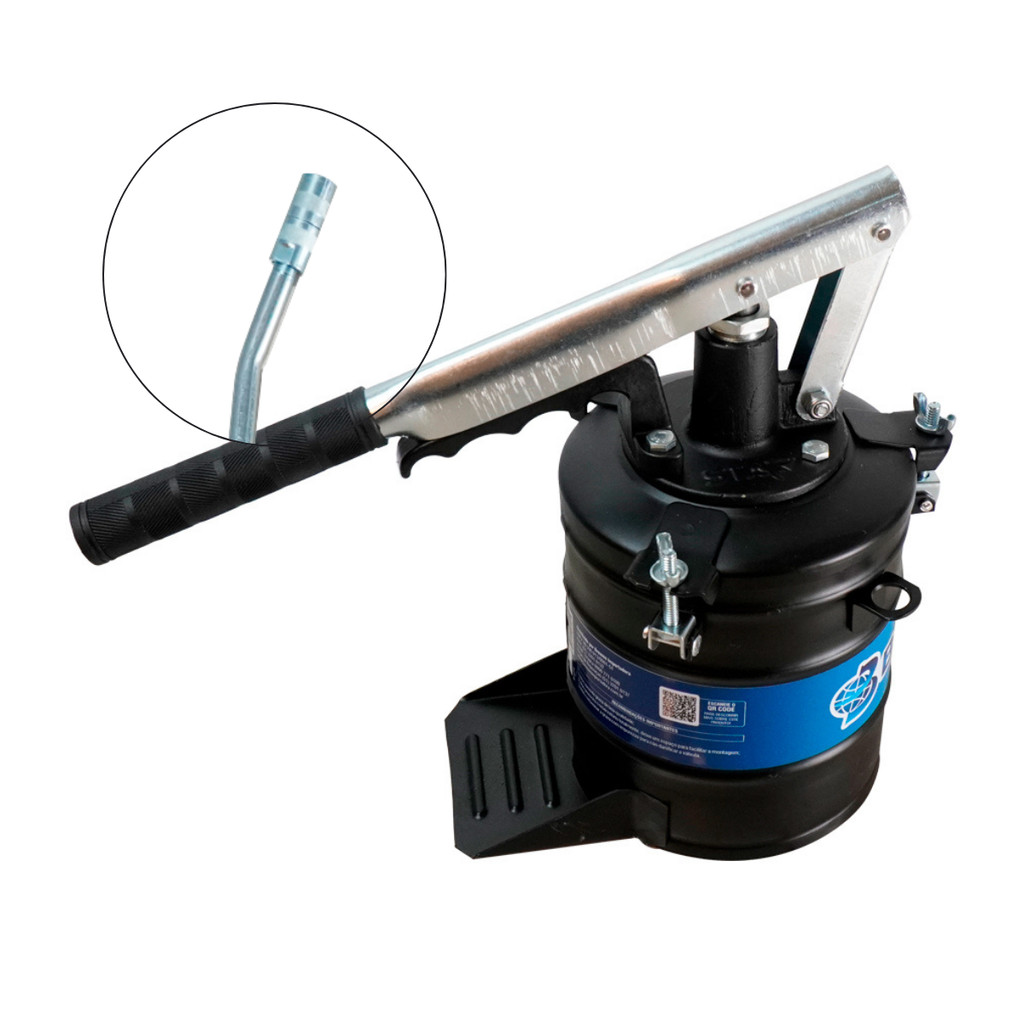 Bomba Manual para Graxa Bremen 9116 2Kg em Aço e PVC em Oferta na Shopee