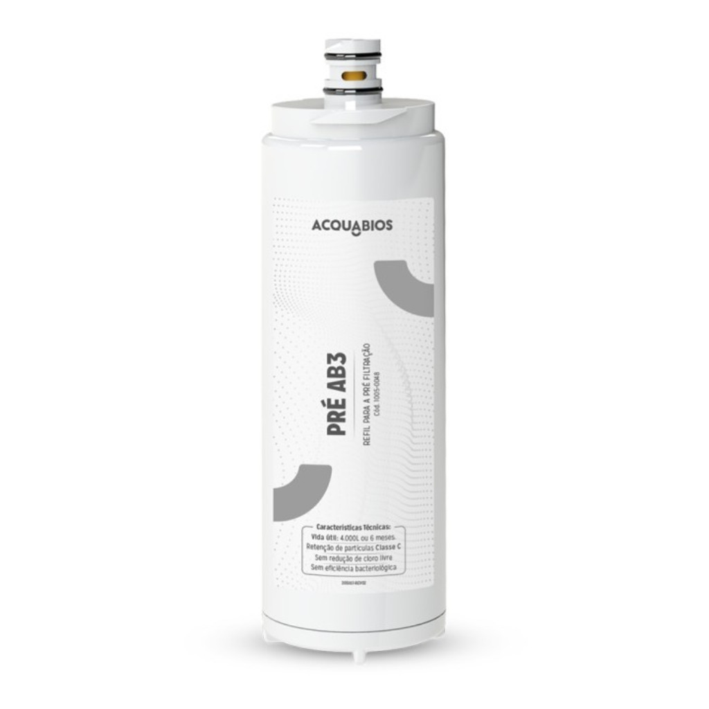REFIL ACQUA PRE AB+3 ACQUABIOS Compatível: IBBL: PDF100, PDF300, PDF300-2T, Smart H2O, PFN2000