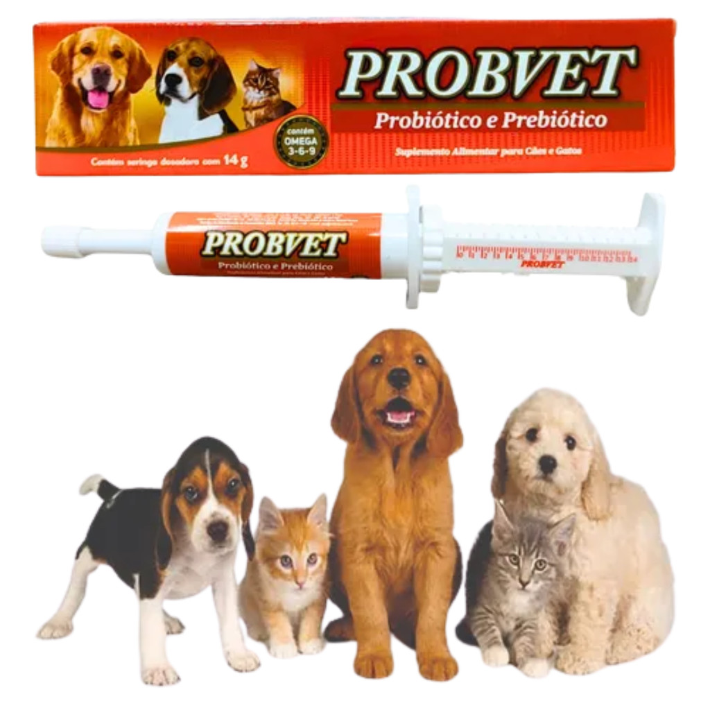 Suplemento Probvet C/ Pro-Prebiótico+Ômega 3-6-9 14g Vetbras