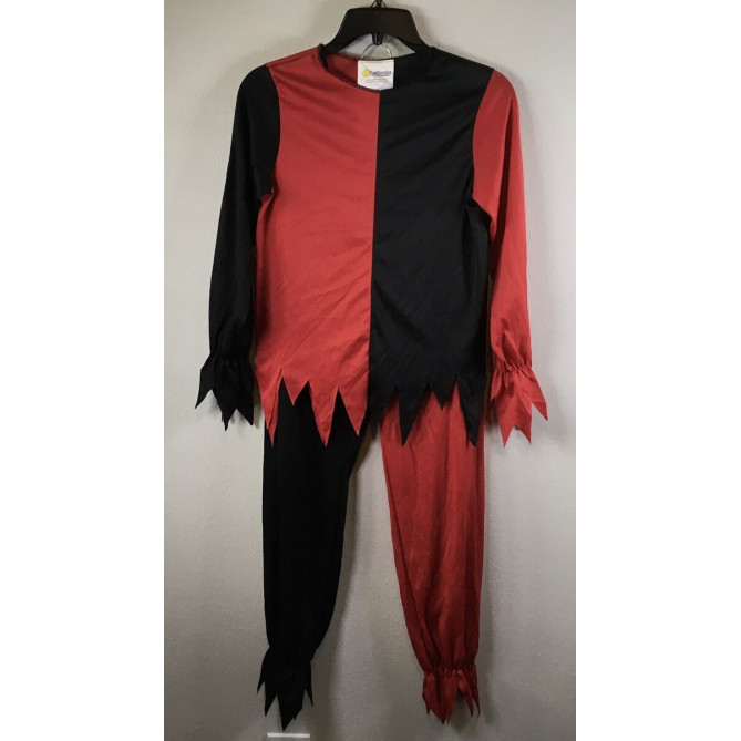Fantasia infantil bobo da corte preto e vermelho