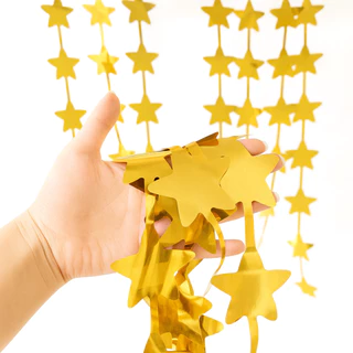 Cortina Metalizada Estrelas 1x2m Decoração Festa