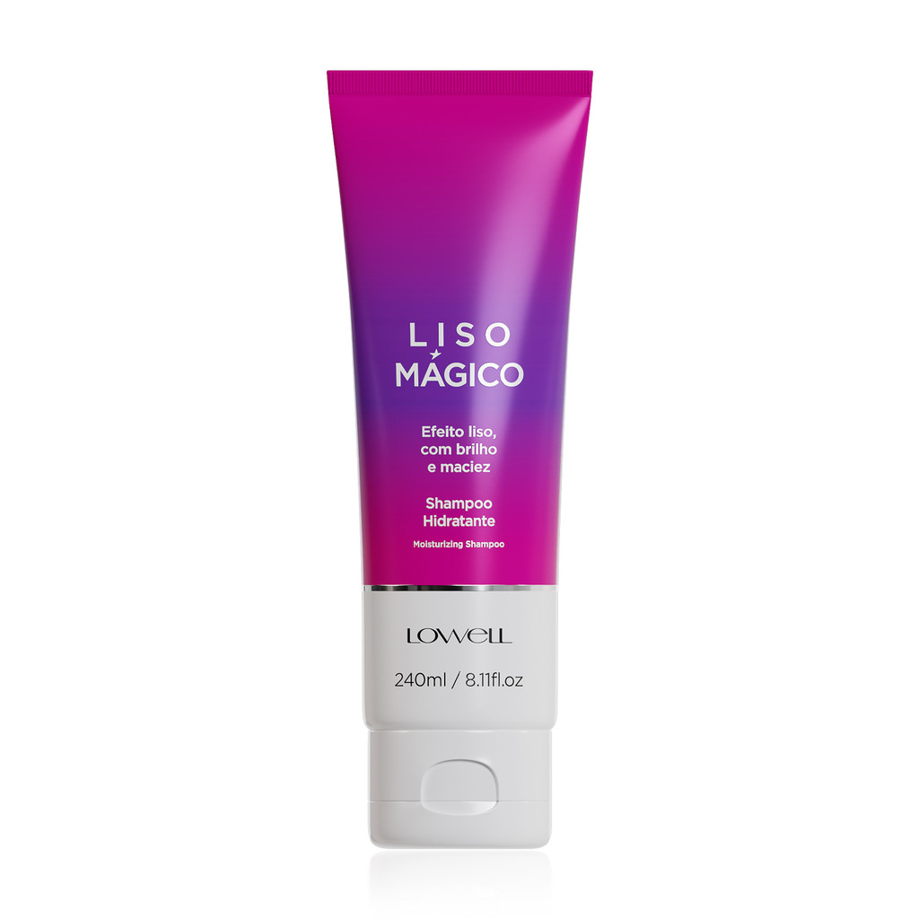 Shampoo Liso Mágico Lowell 240ml - Cabelos lisos, alinhados e sem frizz